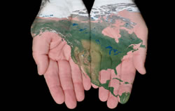 North America Painted on Hands